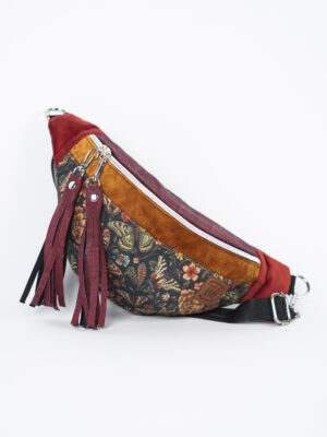 Czerwona nerka damska vintage wzór motyle MOTYLEM JESTEM