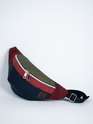 Granatowa męska nerka z korka elegancka saszetka dla mężczyzny ODCIENIE ZIEMI