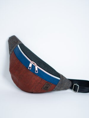 Ceglana męska nerka kolorowa saszetka dla mężczyzny ODCIENIE ZIEMI