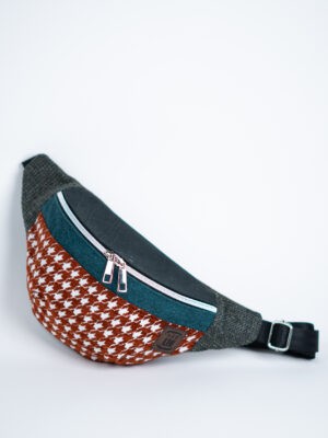 Kolorowa męska nerka modna saszetka biodrowa ODCIENIE ZIEMI
