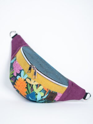 Modna kolorowa nerka damska na lato w kwiaty TAŃCZĄCE LIŚCIE NA WIETRZE