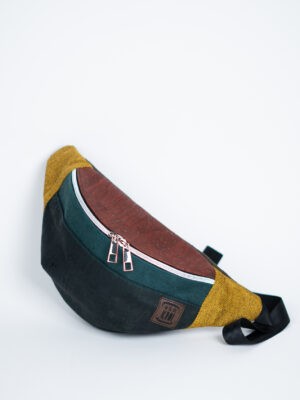 Zielona męska nerka z korka ODCIENIE ZIEMI