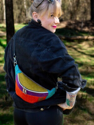 Modna kolorowa nerka biodrowa damska saszetka ENERGIA ŻYCIA