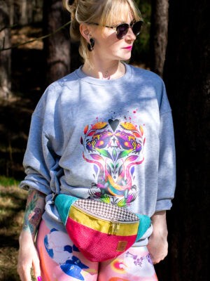 Różowa nerka damska na wiosnę modna saszetka dla kobiety ENERGIA ŻYCIA