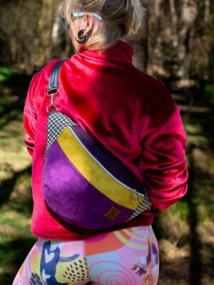 Fioletowa nerka damska xxl pepitka korek ENERGIA ŻYCIA