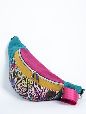 Kolorowa nerka damska zebra saszetka na lato JUNGLE DISCO