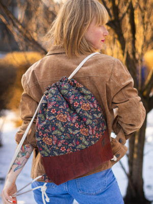 Designerski workoplecak z korkiem w motyle kolekcja MOTYLEM JESTEM