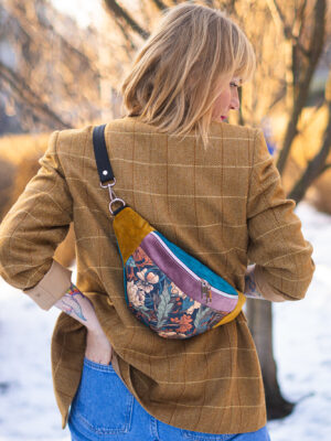 Pastelowa nerka damska mała saszetka AKWARELOWE MARZENIE