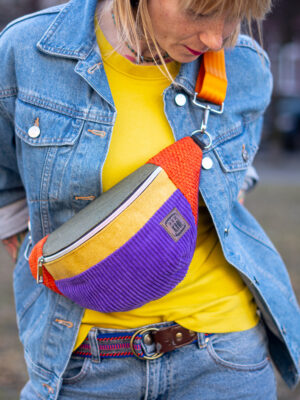 Fioletowa nerka damska wiosenna saszetka dla kobiety ENERGIA ŻYCIA