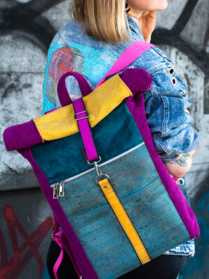 Różowy plecak damski do pracy ENERGIA ŻYCIA